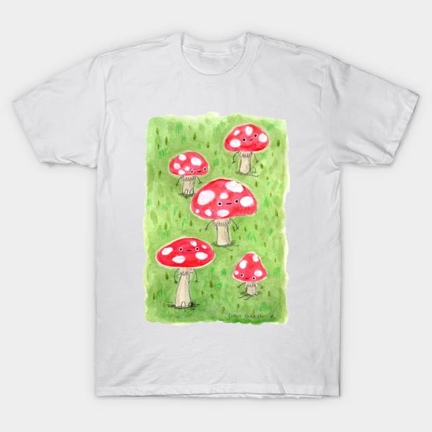 Sentient Mushrooms T-Shirt by Sophie Corrigan